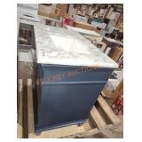 36"Wï¿½22"Dï¿½35"H Blue Bathroom Vanity