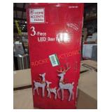 Home Accents 3-Piece LED Deer Family