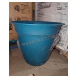 Large 20" Blue Plastic Planter