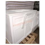 36" Vanity Sink Combo White Cracked Top