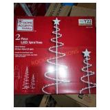 Home Accents Holiday 2-Piece LED Spiral Tree