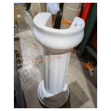 27"H Pedestal Sink Base White