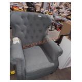 Gray reclining chair with arms