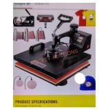 VEVOR 15"Lx15"W Heat Press Machine 8 in 1