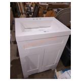 24"W White Vanity Sink Combo