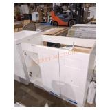 36"W White Vanity Cabinet Some Damage