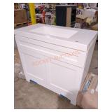 36"L White Vanity Sink Combo