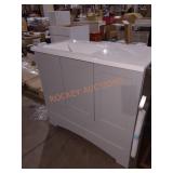 36" Gray Bathroom Sink Vanity Combo