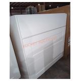 30"Wï¿½24"Dï¿½34.5"H White 3-Drawer Base Cabinet