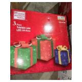 Home Accents 3 LED Gift Boxes