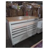 Husky glossy white 46" rolling 9 drawer tool chest