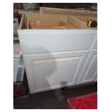 24" W x 25" D x 35" H white cabinet base