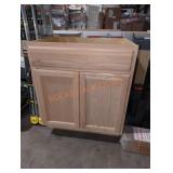 30" W x 24" D  x 35" H unfinished cabinet base