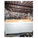 35" W x 13" D x 15" H white wall cabinet