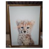 Uniek Gold-Framed Cheetah Kitten Wall Art