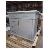 36"Wï¿½22"Dï¿½35"H Gray Bathroom Vanity