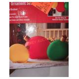 Home Accents Inflatable Metallic Ornament 3-Count