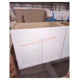 36" x 25" x 35" white kitchen cabinet base