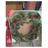 36" Woodmoore Battery operated pre lit wreath