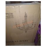 Chandelier brushed honey gold 28" x 32"