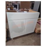 36" W x 24" D x 36" H white kitchen cabinet base