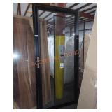 38" x 80" storm door matte black with screen
