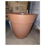 Large 16" Brown Plastic Planter