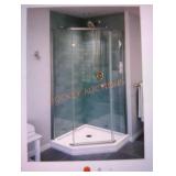 Delta  38"W x 72"H Semi Frameless Corner Shower