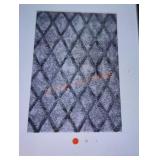 StyleWell 6 ft. x 9 ft. Gray Trellis Shag Area Rug