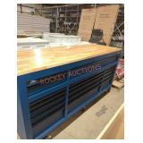Husky 72" 18 drawer rolling blue toolbox
