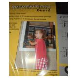 Child fall prevention guard window gate