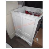 24" W x 21.5" D x 34" H white vanity base