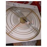 20" Round Gold Wire Clock