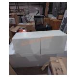 36" W x 12" D x 15" H white wall cabinet