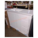 36"L White Vanity Sink Combo
