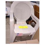 Resin High Back Outdoor Chairs Taupe