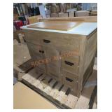 37" W x 22" D x 35" H bathroom vanity