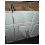 12" W  x 25" D x 35" H white cabinet base