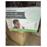 Homewerks bath fan with Bluetooth speaker light