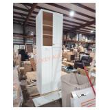 24" W x 25" D x 90" H white 4 door cabinet