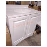 30"W White Vanity Sink Combo