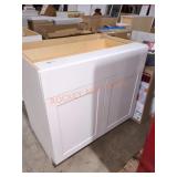 36"W White Kitchen Cabinet with Drawer