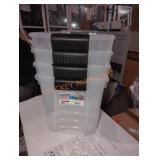 4 Sterilite 30 qt totes with no lids