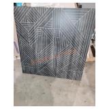 Litton Lane Black Linear Geometric Wall Art.