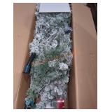 Home Accents 7.5" Pre-Lit Snowy Fir Tree