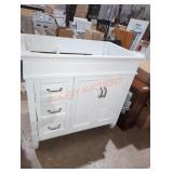 36" W x 21.5" D x 34" H bathroom sink vanity base