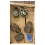 Antique pad lock lot