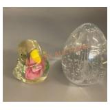 Vintage glass paperweight lot