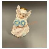 Vintage Lefton July birthstone angel