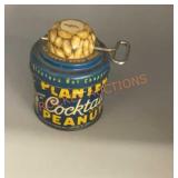 Vintage planters cocktail, salted peanuts, tin